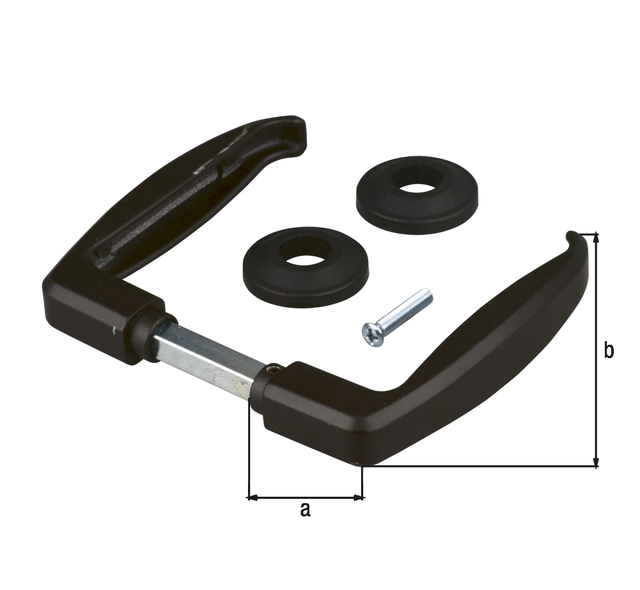 Béquille, Matériau: Aluminium, Contenu par UV: 1 Paire, Écartement: 40 mm, Largeur: 107,5 mm