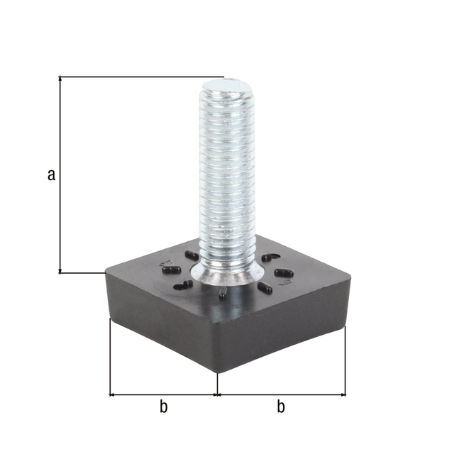 Adjusting screw for threaded plug, Material: plastic with steel thread, Contents per PU: 4 Piece, Thread length: 15 mm, Width: 20 mm, Thread: M8, Retail packaged Adjusting screw for threaded plug, Material: plastic with steel thread, Contents per PU: 4 Piece, Thread length: 15 mm, Width: 20 mm, Thread: M8, Retail packaged