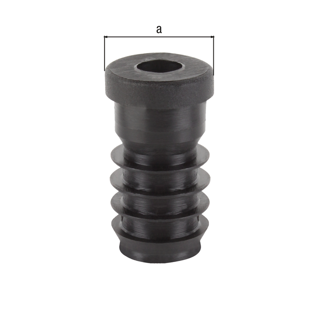 Threaded plug, Material: plastic, colour: black, Contents per PU: 4 Piece, Diameter: 20 mm, Thread: M8, Retail packaged Threaded plug, Material: plastic, colour: black, Contents per PU: 4 Piece, Diameter: 20 mm, Thread: M8, Retail packaged