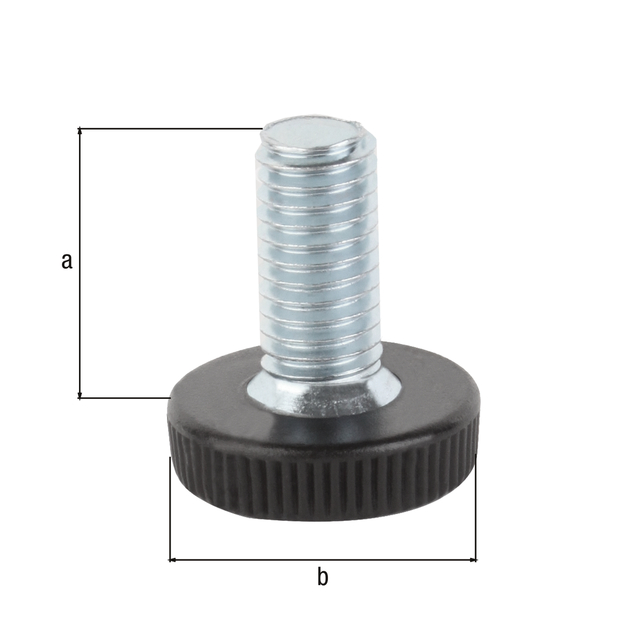 Adjusting screw for threaded plug, Material: plastic with steel thread, Contents per PU: 4 Piece, Thread length: 20 mm, Diameter: 20 mm, Thread: M8, Retail packaged Adjusting screw for threaded plug, Material: plastic with steel thread, Contents per PU: 4 Piece, Thread length: 20 mm, Diameter: 20 mm, Thread: M8, Retail packaged