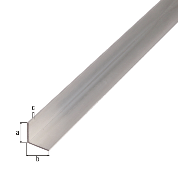 BA-Profil, Winkel, Material: Aluminium, Oberfläche: natur, Breite: 15 mm, Höhe: 10 mm, Materialstärke: 1 mm, Ausführung: ungleichschenklig, Länge: 2600 mm