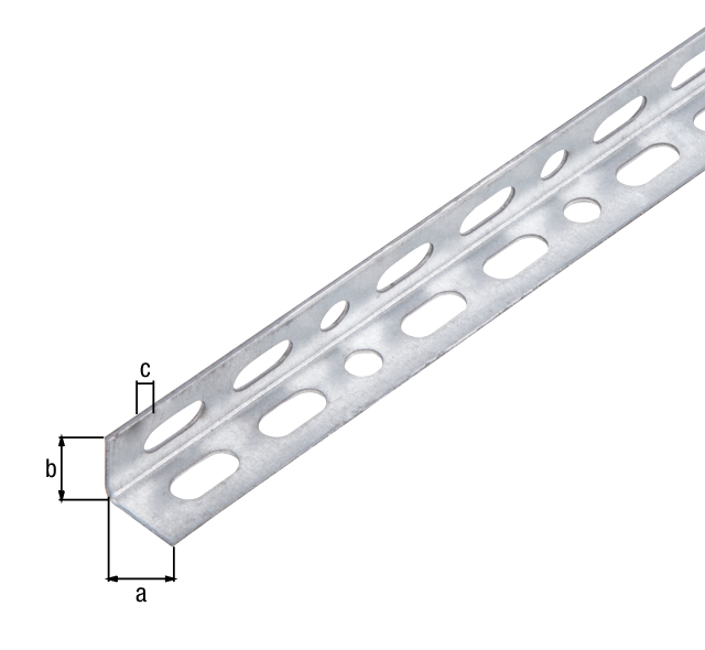 Conceptor® Angle profile, perforated, Material: steel, Surface: sendzimir galvanised, Width: 15 mm, Height: 15 mm, Material thickness: 1 mm, Type: equal sided, Length: 1000 mm Conceptor® Angle profile, perforated, Material: steel, Surface: sendzimir galvanised, Width: 15 mm, Height: 15 mm, Material thickness: 1 mm, Type: equal sided, Length: 1000 mm
