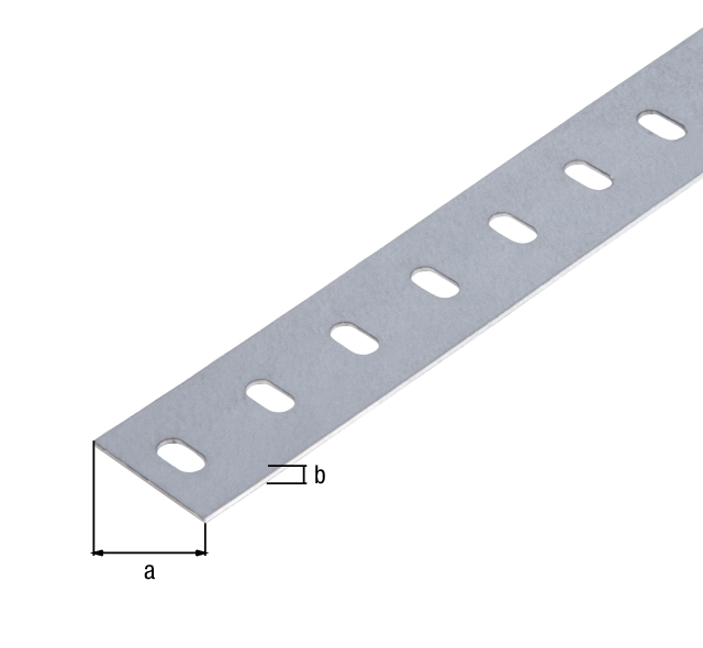 Perfil plano Conceptor®, perforado, Material: Acero, Superficie: acero galvanizado Sendzimir, Anchura: 35 mm, Espesura del material: 1,5 mm, Longitud: 1000 mm Perfil plano Conceptor®, perforado, Material: Acero, Superficie: acero galvanizado Sendzimir, Anchura: 35 mm, Espesura del material: 1,5 mm, Longitud: 1000 mm