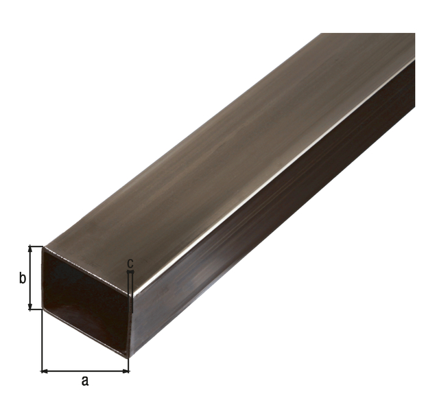 Rectangular tube, Material: raw steel, cold rolled, Width: 40 mm, Height: 30 mm, Material thickness: 1.5 mm, Length: 1000 mm