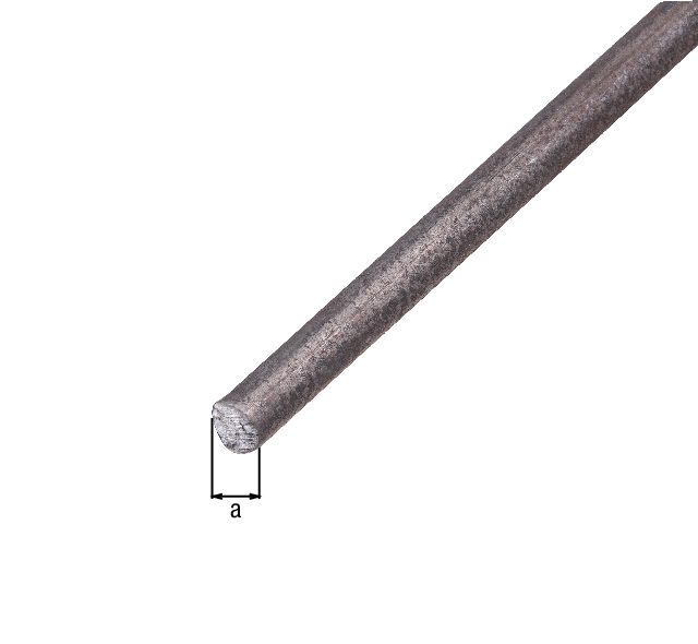 Round bar, Material: raw steel, hot rolled, Diameter: 6 mm, Length: 1000 mm Round bar, Material: raw steel, hot rolled, Diameter: 6 mm, Length: 1000 mm