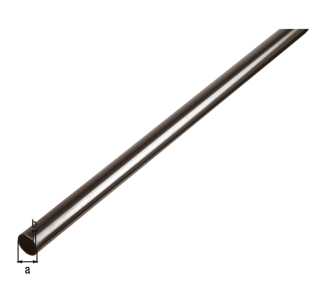 Rundrohr, Material: Stahl, kaltgewalzt, unbehandelt, Durchmesser: 12 mm, Materialstärke: 1 mm, Länge: 1000 mm Rundrohr, Material: Stahl, kaltgewalzt, unbehandelt, Durchmesser: 12 mm, Materialstärke: 1 mm, Länge: 1000 mm