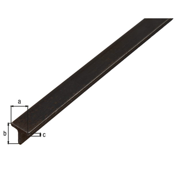 Perfil en T, Material: Acero crudo, laminado en caliente, Anchura: 20 mm, Altura: 20 mm, Espesura del material: 3 mm, Longitud: 1000 mm Perfil en T, Material: Acero crudo, laminado en caliente, Anchura: 20 mm, Altura: 20 mm, Espesura del material: 3 mm, Longitud: 1000 mm