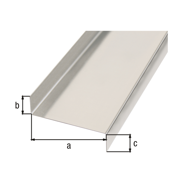 Smooth sheet, angled, Z-shape, Material: Aluminium, Surface: untreated, Width: 63 mm, Top leg height: 18 mm, Lower leg height: 18 mm, Length: 1000 mm, Distortions: 90 / 90 °, Material thickness: 0.50 mm Smooth sheet, angled, Z-shape, Material: Aluminium, Surface: untreated, Width: 63 mm, Top leg height: 18 mm, Lower leg height: 18 mm, Length: 1000 mm, Distortions: 90 / 90 °, Material thickness: 0.50 mm