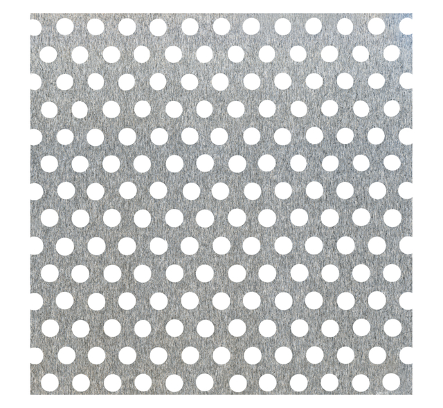 Perforated sheet, round holes, Material: Aluminium, Surface: untreated, Length: 500 mm, Width: 250 mm, Distance from middle to middle of hole: 3.5 mm, Material thickness: 0.80 mm