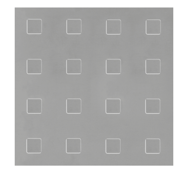 Textured sheet, square design, Material: Aluminium, Surface: silver anodised, Length: 500 mm, Width: 250 mm, Material thickness: 1.00 mm Textured sheet, square design, Material: Aluminium, Surface: silver anodised, Length: 500 mm, Width: 250 mm, Material thickness: 1.00 mm