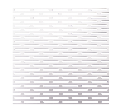 Perforated sheet, slotted perforation, Material: Aluminium, Surface: silver anodised, Length: 500 mm, Width: 250 mm, Material thickness: 0.80 mm Perforated sheet, slotted perforation, Material: Aluminium, Surface: silver anodised, Length: 500 mm, Width: 250 mm, Material thickness: 0.80 mm