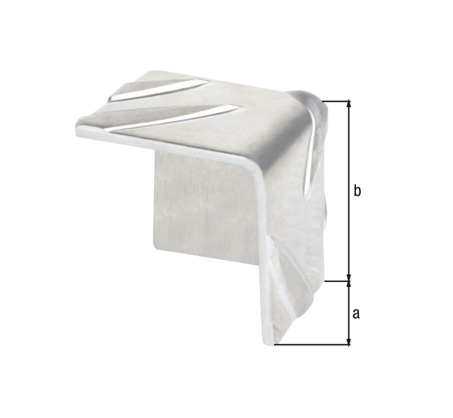 Corner protection, checker plate surface, Material: Aluminium, Surface: untreated, Depth: 23.5 mm, Height: 23.5 mm Corner protection, checker plate surface, Material: Aluminium, Surface: untreated, Depth: 23.5 mm, Height: 23.5 mm