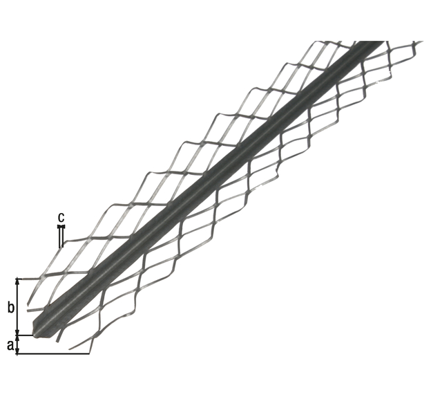 Kanten-Putzprofil, Material: Stahl roh, Oberfläche: feuerverzinkt, Breite: 32 mm, Höhe: 32 mm, Materialstärke: 2,5 mm, Länge: 2600 mm Kanten-Putzprofil, Material: Stahl roh, Oberfläche: feuerverzinkt, Breite: 32 mm, Höhe: 32 mm, Materialstärke: 2,5 mm, Länge: 2600 mm