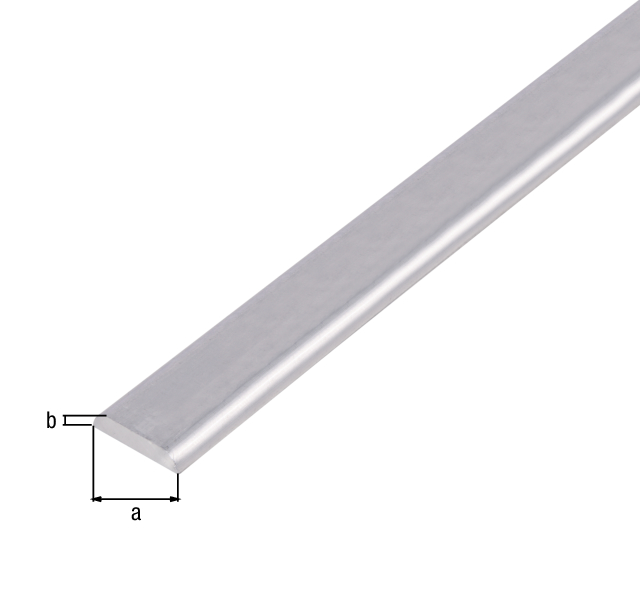 Perfil de cubierta BA con bordes redondeados, Material: Aluminio, Superficie: natural, Anchura: 19 mm, Altura: 4 mm, Longitud: 1000 mm