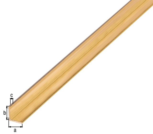Angle profile, Material: brass, Width: 6 mm, Height: 6 mm, Material thickness: 0.8 mm, Type: equal sided, Length: 1000 mm Angle profile, Material: brass, Width: 6 mm, Height: 6 mm, Material thickness: 0.8 mm, Type: equal sided, Length: 1000 mm