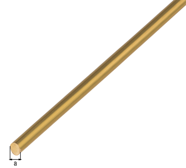 Round bar, Material: brass, Diameter: 4 mm, Length: 1000 mm Round bar, Material: brass, Diameter: 4 mm, Length: 1000 mm