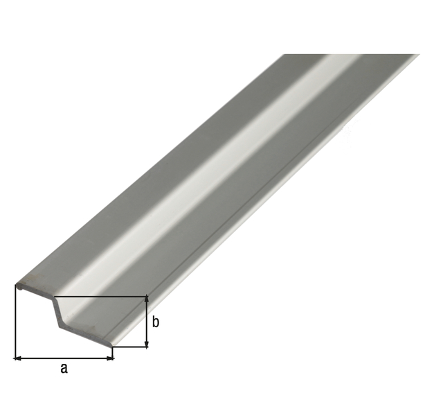 Griffprofil, abgewinkelt, Material: Aluminium, Oberfläche: silberfarbig eloxiert, Breite: 40 mm, Höhe: 13 mm, Materialstärke: 2,5 mm, Materialstärke Wulst: 3,4 mm, Länge: 2000 mm Griffprofil, abgewinkelt, Material: Aluminium, Oberfläche: silberfarbig eloxiert, Breite: 40 mm, Höhe: 13 mm, Materialstärke: 2,5 mm, Materialstärke Wulst: 3,4 mm, Länge: 2000 mm