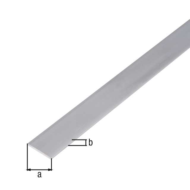 Barra piatta, Materiale: alluminio, superficie: anodizzata argento, Larghezza: 14,5 mm, Spessore del materiale: 1,5 mm, Lunghezza: 1000 mm Barra piatta, Materiale: alluminio, superficie: anodizzata argento, Larghezza: 14,5 mm, Spessore del materiale: 1,5 mm, Lunghezza: 1000 mm