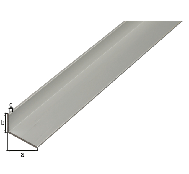 Angle profile, Material: Aluminium, Surface: silver anodised, Width: 15 mm, Height: 10 mm, Material thickness: 1.5 mm, Type: unequal sided, Length: 1000 mm Angle profile, Material: Aluminium, Surface: silver anodised, Width: 15 mm, Height: 10 mm, Material thickness: 1.5 mm, Type: unequal sided, Length: 1000 mm