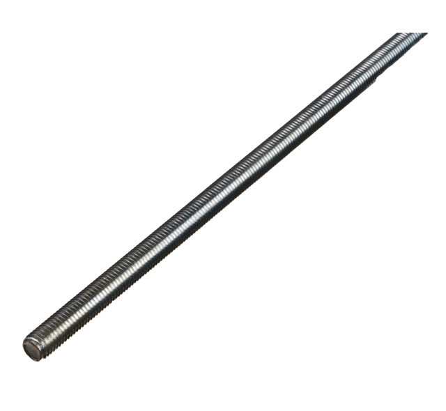 Threaded bar, Material: raw steel, Surface: blue galvanised, Length: 1000 mm, Thread: M3
