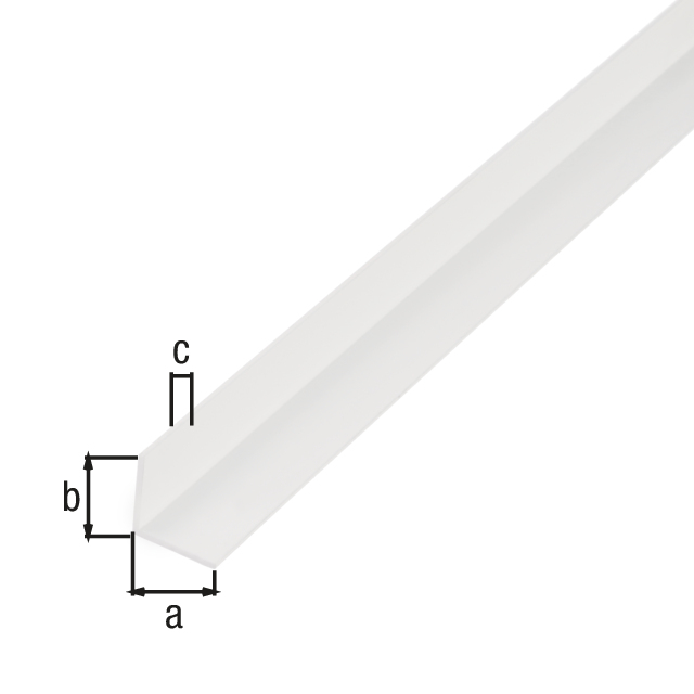 Alberts next Winkelprofil, Material: PVC-U, Farbe: weiß, Breite: 7 mm, Höhe: 7 mm, Materialstärke: 1 mm, Ausführung: gleichschenklig, Länge: 1000 mm Alberts next Winkelprofil, Material: PVC-U, Farbe: weiß, Breite: 7 mm, Höhe: 7 mm, Materialstärke: 1 mm, Ausführung: gleichschenklig, Länge: 1000 mm
