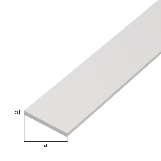 Alberts next Flachstange, Material: PVC-U, Farbe: weiß, Breite: 13 mm, Materialstärke: 3 mm, Länge: 1000 mm Alberts next Flachstange, Material: PVC-U, Farbe: weiß, Breite: 13 mm, Materialstärke: 3 mm, Länge: 1000 mm