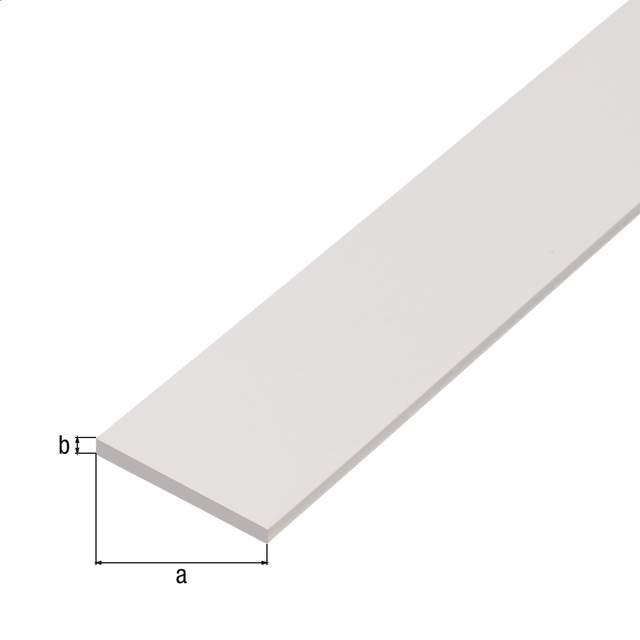Flachstange, Material: PVC-U, Farbe: weiß, Breite: 25 mm, Materialstärke: 2 mm, Länge: 2000 mm