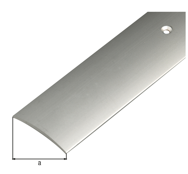 Barra de suelo, con agujeros para atornillar avellanados, Material: Aluminio, Superficie: anodizado plateado, Anchura: 30 mm, Longitud: 900 mm, Altura sobre el suelo: 5,3 mm, Espesura del material: 1,60 mm Barra de suelo, con agujeros para atornillar avellanados, Material: Aluminio, Superficie: anodizado plateado, Anchura: 30 mm, Longitud: 900 mm, Altura sobre el suelo: 5,3 mm, Espesura del material: 1,60 mm
