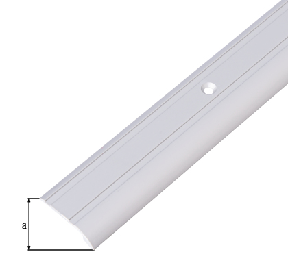 Levelling profile, with countersunk screw holes, Material: Aluminium, Surface: silver anodised, Width: 30 mm, Length: 1000 mm, Height above ground: 6.5 mm, Material thickness: 2.00 mm Levelling profile, with countersunk screw holes, Material: Aluminium, Surface: silver anodised, Width: 30 mm, Length: 1000 mm, Height above ground: 6.5 mm, Material thickness: 2.00 mm