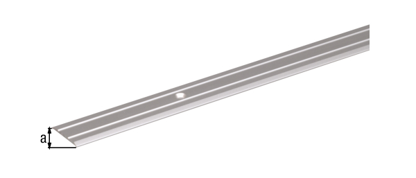 Coprisoglia, Materiale: alluminio, superficie: anodizzata argento, con fori per viti incassate, Larghezza: 25 mm, Lunghezza: 900 mm, Spessore del materiale: 1,80 mm