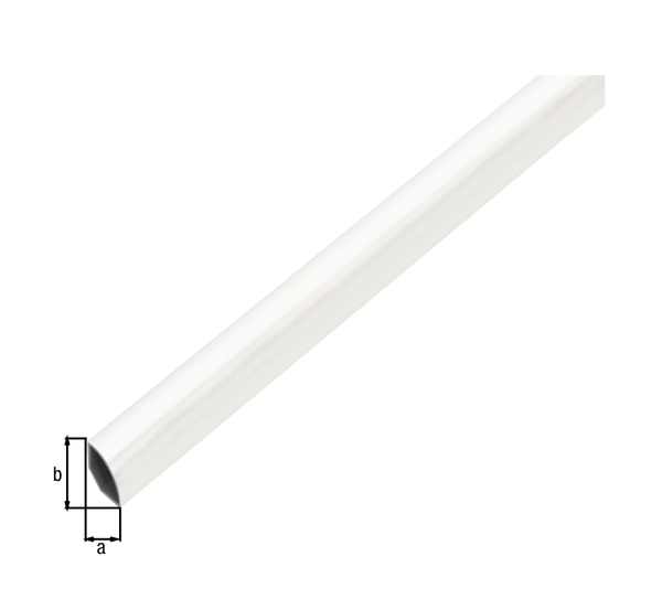 Viertelkreisprofil, Material: PVC-U, Farbe: weiß, Breite: 15 mm, Höhe: 15 mm, Länge: 1000 mm, Materialstärke: 1,20 mm