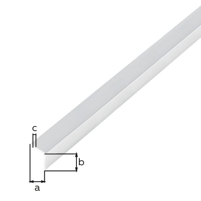 Profilo angolare, senza pellicola protettiva, Materiale: alluminio, superficie: cromata, Larghezza: 10 mm, altezza: 10 mm, Spessore del materiale: 1 mm, Modello: con lati uguali, Lunghezza: 1000 mm Profilo angolare, senza pellicola protettiva, Materiale: alluminio, superficie: cromata, Larghezza: 10 mm, altezza: 10 mm, Spessore del materiale: 1 mm, Modello: con lati uguali, Lunghezza: 1000 mm