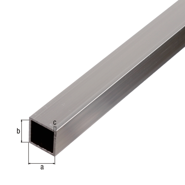 Perfil cuadrado, Material: Acero inoxidable, Anchura: 20 mm, Altura: 20 mm, Espesura del material: 1,5 mm, Longitud: 1000 mm