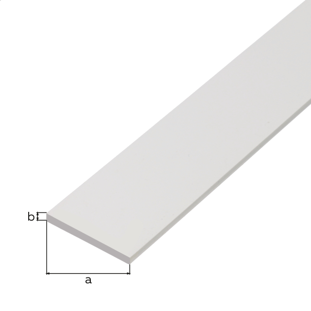 Flachstange, Material: PVC-U, Farbe: weiß, Breite: 13 mm, Materialstärke: 3 mm, Länge: 1000 mm Flachstange, Material: PVC-U, Farbe: weiß, Breite: 13 mm, Materialstärke: 3 mm, Länge: 1000 mm