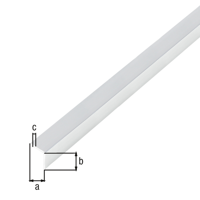 Angle profile, self-adhesive, with protective film, Material: Aluminium, Surface: chrome design, Width: 10 mm, Height: 10 mm, Material thickness: 1 mm, Type: equal sided, self-adhesive, Length: 1000 mm Angle profile, self-adhesive, with protective film, Material: Aluminium, Surface: chrome design, Width: 10 mm, Height: 10 mm, Material thickness: 1 mm, Type: equal sided, self-adhesive, Length: 1000 mm