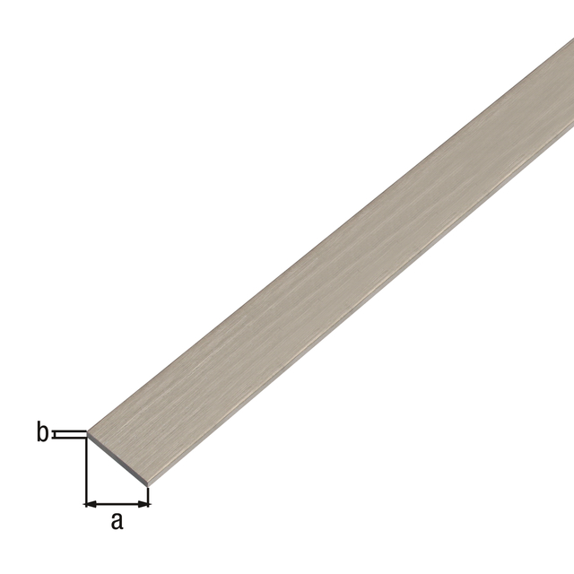 Perfil plano, autoadhesivo, con película de protección, Material: Aluminio, Superficie: diseño de acero inoxidable, oscuro, Anchura: 15 mm, Espesura del material: 2 mm, Longitud: 1000 mm Perfil plano, autoadhesivo, con película de protección, Material: Aluminio, Superficie: diseño de acero inoxidable, oscuro, Anchura: 15 mm, Espesura del material: 2 mm, Longitud: 1000 mm
