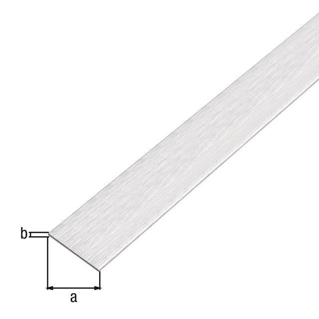 Perfil plano, autoadhesivo, con película de protección, Material: Aluminio, Superficie: diseño de acero inoxidable, claro, Anchura: 15 mm, Espesura del material: 2 mm, Longitud: 1000 mm Perfil plano, autoadhesivo, con película de protección, Material: Aluminio, Superficie: diseño de acero inoxidable, claro, Anchura: 15 mm, Espesura del material: 2 mm, Longitud: 1000 mm