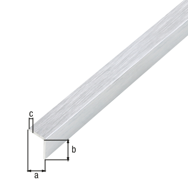 Profil kątowy, samoprzylepny, z folii ochronnej, materiał: aluminium, powierzchnia: wygląd stali szlachetnej, jasna, Szerokość: 10 mm, Wysokość: 10 mm, Grubość materiału: 1 mm, Wersja: równoramienna, samoprzylepna, Długość: 1000 mm