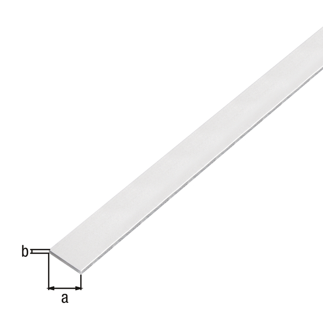 Barra piatta autoadesiva, con pellicola protettiva, Materiale: alluminio, superficie: pallinata argento, Larghezza: 15 mm, Spessore del materiale: 2 mm, Lunghezza: 1000 mm Barra piatta autoadesiva, con pellicola protettiva, Materiale: alluminio, superficie: pallinata argento, Larghezza: 15 mm, Spessore del materiale: 2 mm, Lunghezza: 1000 mm