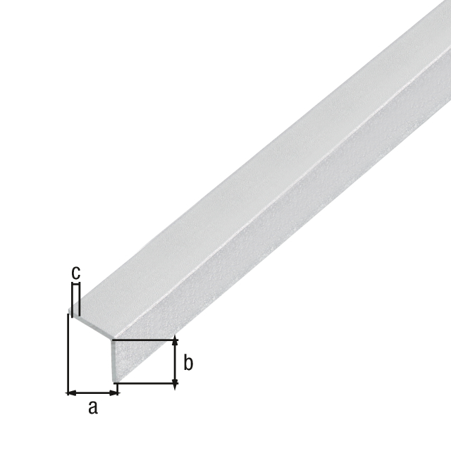 Profilo angolare autoadesivo, con pellicola protettiva, Materiale: alluminio, superficie: pallinata argento, Larghezza: 10 mm, altezza: 10 mm, Spessore del materiale: 1 mm, Modello: con lati uguali, autoadesivo, Lunghezza: 1000 mm