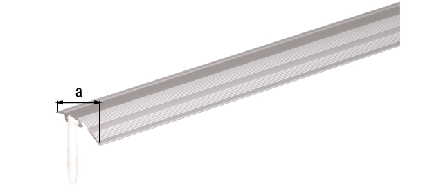 Profilo di livellamento per montaggio a scomparsa, Materiale: alluminio, superficie: anodizzata argento, Larghezza: 38 mm, Lunghezza: 900 mm, Spessore del materiale: 1,50 mm, Con imballo self-service Profilo di livellamento per montaggio a scomparsa, Materiale: alluminio, superficie: anodizzata argento, Larghezza: 38 mm, Lunghezza: 900 mm, Spessore del materiale: 1,50 mm, Con imballo self-service