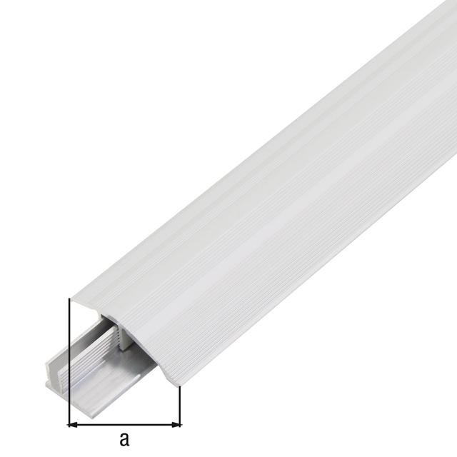 Ausgleichsprofil Duo, Material: Aluminium, Oberfläche: Trägerprofil: blank, Deckprofil: silberfarbig eloxiert, Breite: 44 mm, Länge: 1000 mm, Materialstärke: 1,80 mm, SB-verpackt Ausgleichsprofil Duo, Material: Aluminium, Oberfläche: Trägerprofil: blank, Deckprofil: silberfarbig eloxiert, Breite: 44 mm, Länge: 1000 mm, Materialstärke: 1,80 mm, SB-verpackt