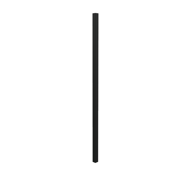 Fence post for aluminium fence systems, Material: Aluminium, Surface: black matt powder-coated, for setting in concrete, Length: 1500 mm, Panel height: 1000 mm, Post thickness: 51 x 51 mm Fence post for aluminium fence systems, Material: Aluminium, Surface: black matt powder-coated, for setting in concrete, Length: 1500 mm, Panel height: 1000 mm, Post thickness: 51 x 51 mm