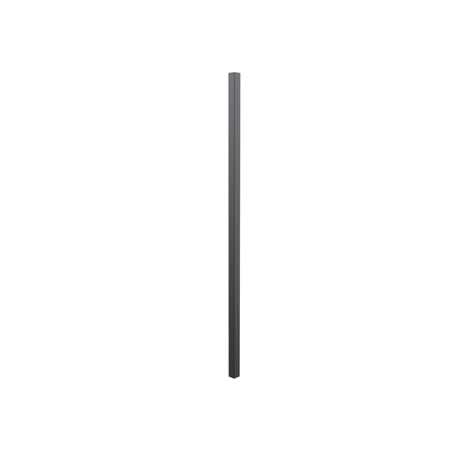 Fence post for aluminium fence systems, Material: Aluminium, Surface: anthracite powder-coated, for setting in concrete, Length: 1700 mm, Panel height: 1200 mm, Post thickness: 51 x 51 mm