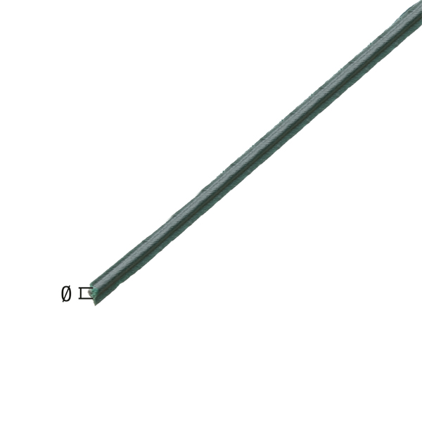 Bindedraht, Material: Stahl roh, Oberfläche: grün kunststoffbeschichtet, Inhalt pro PE: 50 m, Länge: 50 m, Breite: 2 mm, Draht-Ø: 0,4 mm, Materialstärke: 0,50 mm Bindedraht, Material: Stahl roh, Oberfläche: grün kunststoffbeschichtet, Inhalt pro PE: 50 m, Länge: 50 m, Breite: 2 mm, Draht-Ø: 0,4 mm, Materialstärke: 0,50 mm