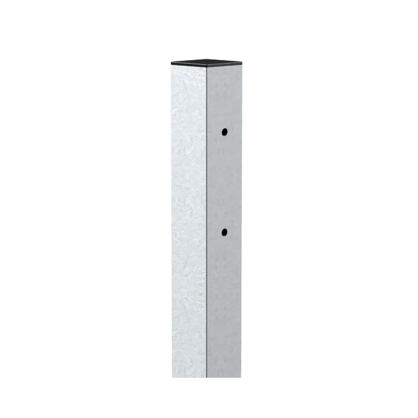 Stop post for single gates Madrid, Material: raw steel, Surface: hot-dip galvanised passivated, for setting in concrete, Length: 1300 mm, Gate height: 800 mm, Post thickness: 60 x 60 mm, 15-year warranty against rusting through Stop post for single gates Madrid, Material: raw steel, Surface: hot-dip galvanised passivated, for setting in concrete, Length: 1300 mm, Gate height: 800 mm, Post thickness: 60 x 60 mm, 15-year warranty against rusting through
