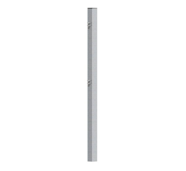 Hook post for double gates Madrid, Material: raw steel, Surface: hot-dip galvanised passivated, for setting in concrete, Length: 1500 mm, Gate height: 800 mm, Post thickness: 80 x 80 mm, 15-year warranty against rusting through Hook post for double gates Madrid, Material: raw steel, Surface: hot-dip galvanised passivated, for setting in concrete, Length: 1500 mm, Gate height: 800 mm, Post thickness: 80 x 80 mm, 15-year warranty against rusting through
