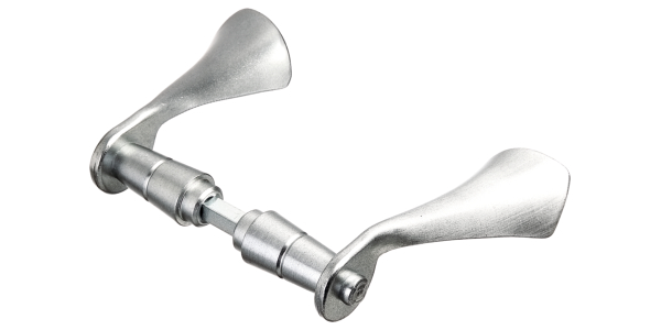 Türdrücker, Material: Stahl roh, Oberfläche: geschmiedet, verzinkt, silbergrau einbrennlackiert, Inhalt pro PE: 2 St., Abstand: 40 mm, Breite: 115 mm, 15 Jahre Garantie gegen Durchrosten Türdrücker, Material: Stahl roh, Oberfläche: geschmiedet, verzinkt, silbergrau einbrennlackiert, Inhalt pro PE: 2 St., Abstand: 40 mm, Breite: 115 mm, 15 Jahre Garantie gegen Durchrosten