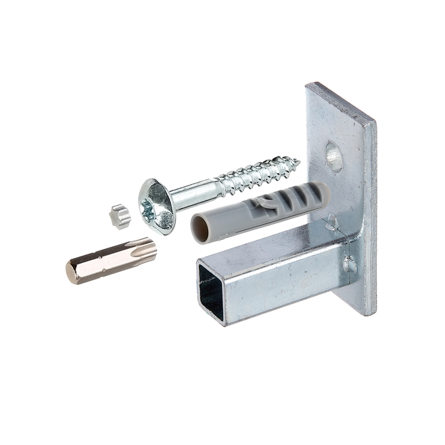 Set di fissaggio per inferriate, per il fissaggio nell'intradosso della finestra, Materiale: acciaio grezzo, superficie: zincata blu, Contenuto per U.I.: 4 Set, Larghezza: 12 x 12 mm, 15 anni di garanzia contro la formazione di ruggine, Con imballo self-service Set di fissaggio per inferriate, per il fissaggio nell'intradosso della finestra, Materiale: acciaio grezzo, superficie: zincata blu, Contenuto per U.I.: 4 Set, Larghezza: 12 x 12 mm, 15 anni di garanzia contro la formazione di ruggine, Con imballo self-service