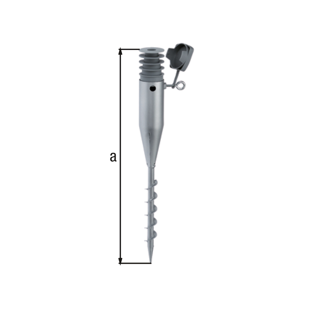 Einschraub-Bodenhülse für Rohrpfosten, Material: Stahl roh, Oberfläche: feuerverzinkt, Gesamtlänge: 570 mm, Gesamtlänge ohne Einsätze: 550 mm, Einschraubtiefe: 510 mm, 15 Jahre Garantie gegen Durchrosten Einschraub-Bodenhülse für Rohrpfosten, Material: Stahl roh, Oberfläche: feuerverzinkt, Gesamtlänge: 570 mm, Gesamtlänge ohne Einsätze: 550 mm, Einschraubtiefe: 510 mm, 15 Jahre Garantie gegen Durchrosten